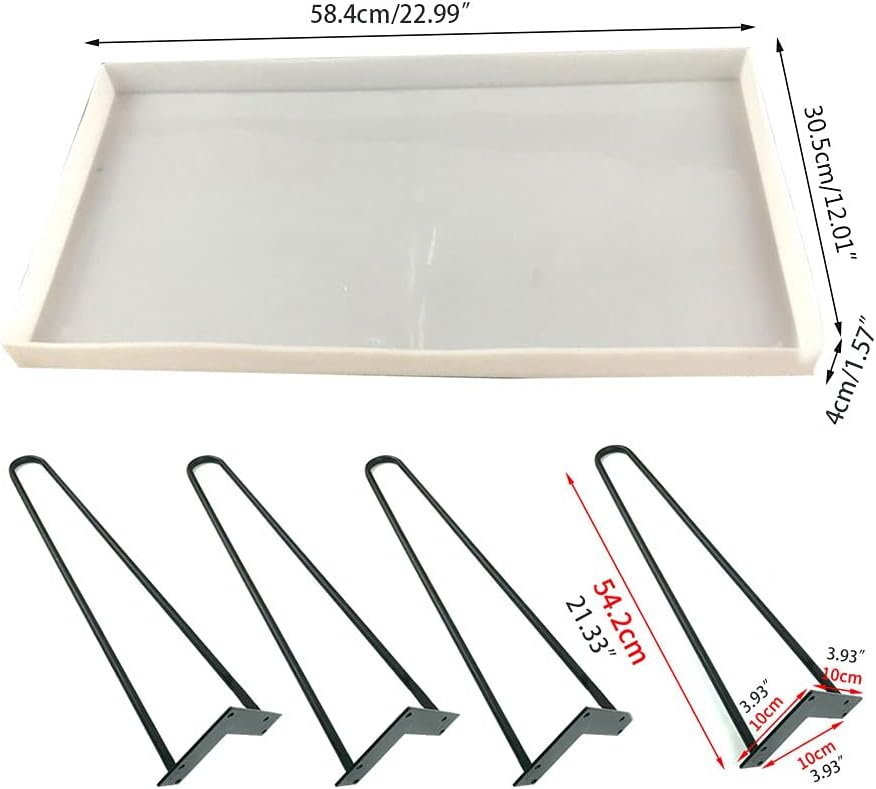 エポキシ樹脂テーブル製作用シリコーン型鋳造固定フレームとテーブル脚家具装飾用エポキシシリコーン金型スターターキット