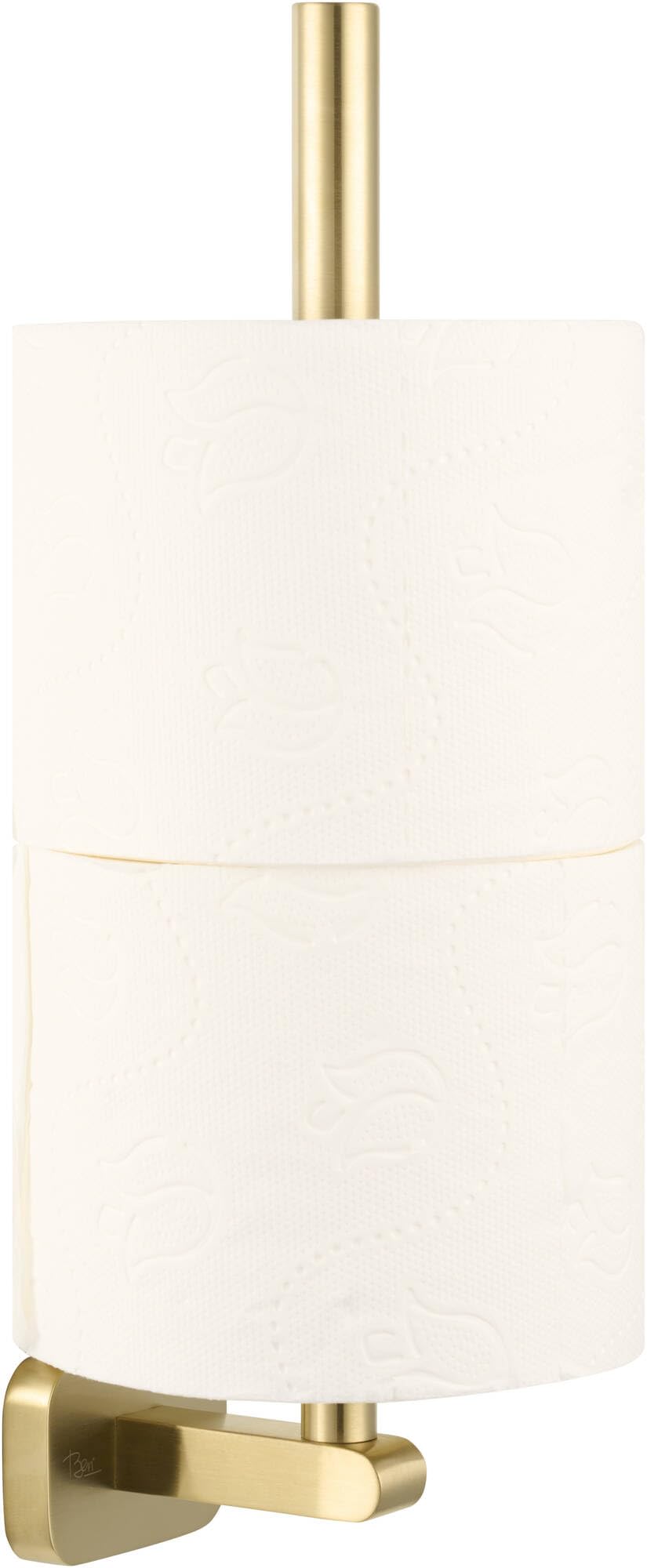 Ben Mykanto Ersatzrollenhalter - 6,9x9x28,8 cm - Gebürstetes Gold - Stilvoller und praktischer Toilettenpapierhalter für Ihr Badezimmer