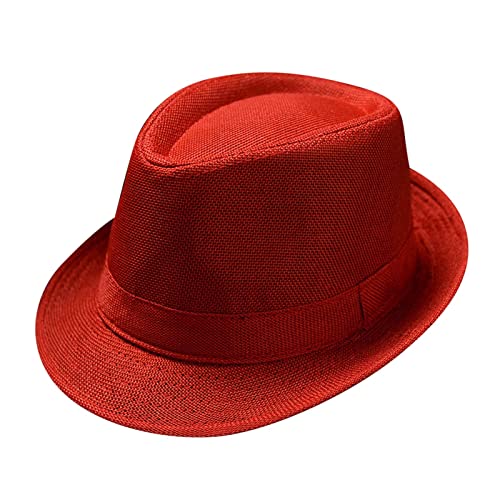 Generisch Chapeau de Soleil Réglable Rétro pour Hommes et Femmes - Chapeau de Jazz Uni...
