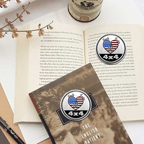 Image of Faith 4 x 4 Automotive Badge Decals & Stickers - 3D Metal Car Badges Compatible with Jeep Wrangler Vehicles, Trucks & SUV