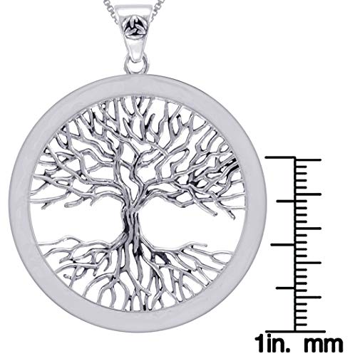 Large Celtic Tree of Life Protection Pendant Necklace 18"2