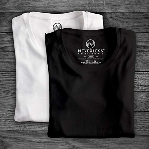 Neverless Damen T-Shirt BedrucktVintage SchriftzugRetro Design AufdruckPrintFashionStreetstyleSlimFit