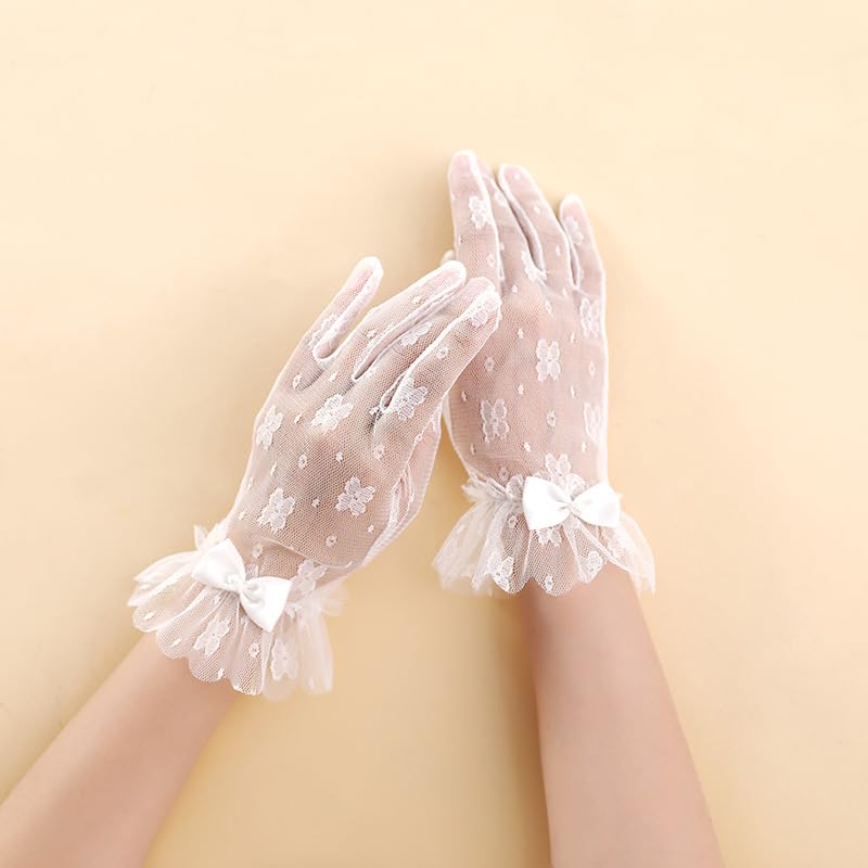 Short Lace Gloves for Women Wedding Bridal Party Evening Summer Driving2