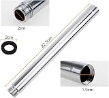 DXLing 22.5cm Stainless Steel Shower Extension Tube Chrome Plating Round Shower Pipe Handheld Straight Bathroom Shower Head Extension Arm Tube Extender for Bathroom Accessory - 2