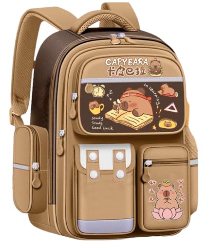 Cute Capybara Prints Backpack Funny Cartoon Bags Large Capacity for Women Y2k Kawaii Aesthetic Casual Travel Daypacks (Style C)