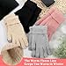 Apausvcm 4 Pairs Womens Winter Gloves Warm Soft Touchscreen Winter Gloves for Women Fashions Knit Mittens Warm Winters Glove for Cold Weather-Black/Pink/Gray/Beige