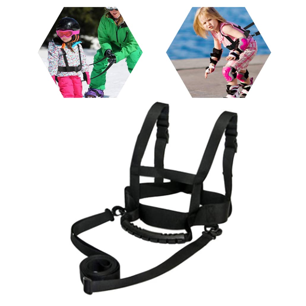 Snner 1pc Ski Ski Harnais Patinage Sangles de sécurité avec poignée Laisse Amovible pour Les Enfants débutants