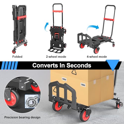 Carretilla Plegable 3 en 1 con 4 Ruedas 150 kg miniatura 7