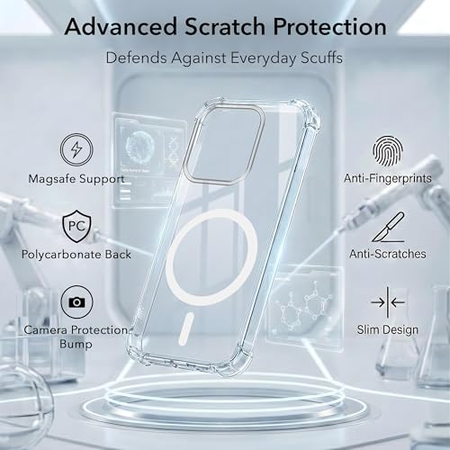 Image of Jkobi Shockproof Crystal-Clear Back Cover for Oppo Reno15 5G | Oppo Reno 15 5G (Magsafe Wireless Support | Drop & Camera Protection | Hard Polycarbonate)