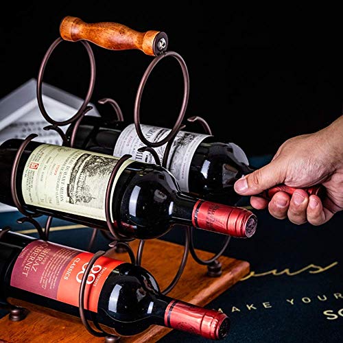 Soporte para vino para 6 botellas color negro 30x13cm miniatura 2