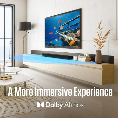 Image of Westinghouse 3.1.2 All-in-One Soundbar with Built-in Subwoofer, Dolby Atmos & Digital Plus, Built-in Low Frequency Driver and Height Speakers, 210W Surround Sound, HDMI /eArc, Bluetooth, Roku TV Ready