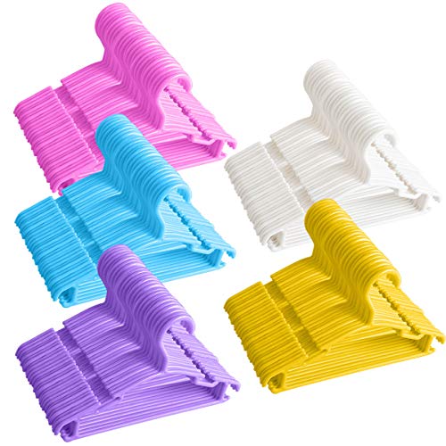 GoodtoU Baby Hangers for Closet Baby Clothes Hangers Kids Hangers Children Child Hangers Toddler Hangers Infant for Closet (100Pack, Mutilcolor)