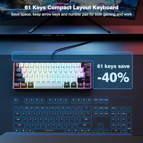 Snpurdiri 60% RGB Wired Gaming Keyboard - Compact & Detachable - Image 3