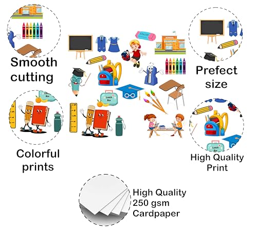 Image of School Theme Photo Booth Props - 20+ Pcs Baby Photography Cards for Newborn Monthly Milestone, Back to School Photoshoot Decorations, Kids Birthday Party Supplies (Cardstock)
