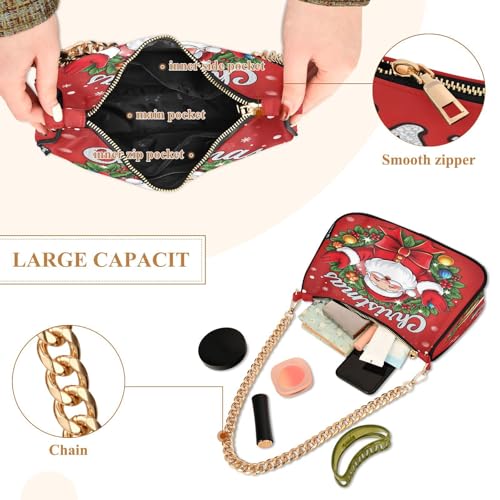 Bolso de hombro cadena tipo hobo tote mini clutch con cierre miniatura 6