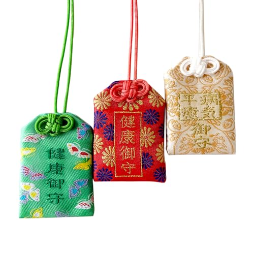 ArancioneandQ Handmade Traditional Japanese Omamori Blessing Lucky Amulet for Love/Good Health/Success Career/Doubled Luck Gifts for Women Men (Good Health/Removes Sickness)