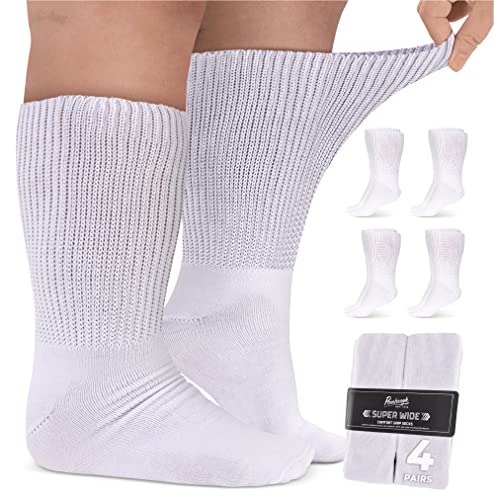 Pembrook Extra Wide Socks for Swollen Feet - 4 Pair ...