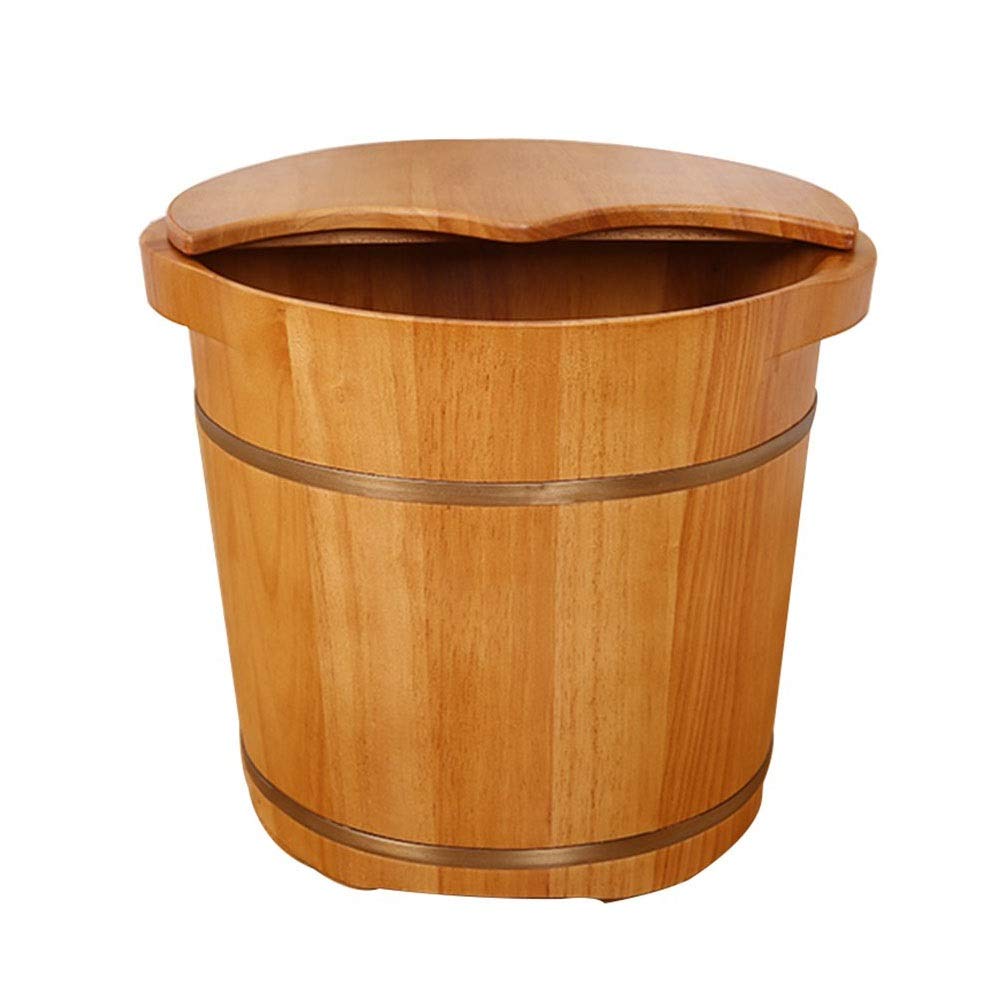 Seau de trempage des pieds en bois pour spa de pieds, baignoire pour pieds pour tremper les pieds, bassin pour pieds pour tremper les pieds, spa pour pieds pour enfants et filles. (Taille : B) Lucky