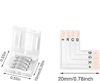 Vista 2 de Conectores LED de 4 pines en forma de L, paquete de 10 conectores de extensión de terminal de esquina de ángulo recto de 0.394 pulgadas de ancho