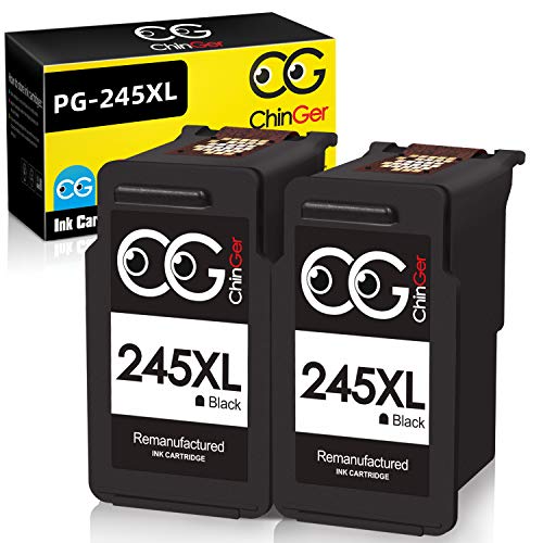 CHINGER Remanufactured 245XL Ink Cartridges Replacement for Canon PG-245 XL 245XL 243 XL 243 Ink Cartridges Used in Pixma MX492 MG2522 MX490 TS3122 MG3022 IP2820 MG2922 MG2520 TS3120 Printer (2 Black)
