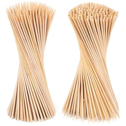 400 Pack 12 Inch Natural Bamboo Wood Barbecue Skewers for Grilling, Kabob, Fruit, Appetizer, Cocktail, Sausage, Chocolate Fountain, BBQ Sticks. (Φ=4mm) Cover