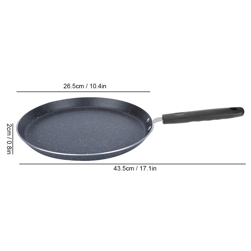 Omelette Pan, Aluminium Alloy Egg Pan, Non?Sticking Steak Frying Pan for Cooking Eggs Pizza Pancakes, for Induction Cooker(L)