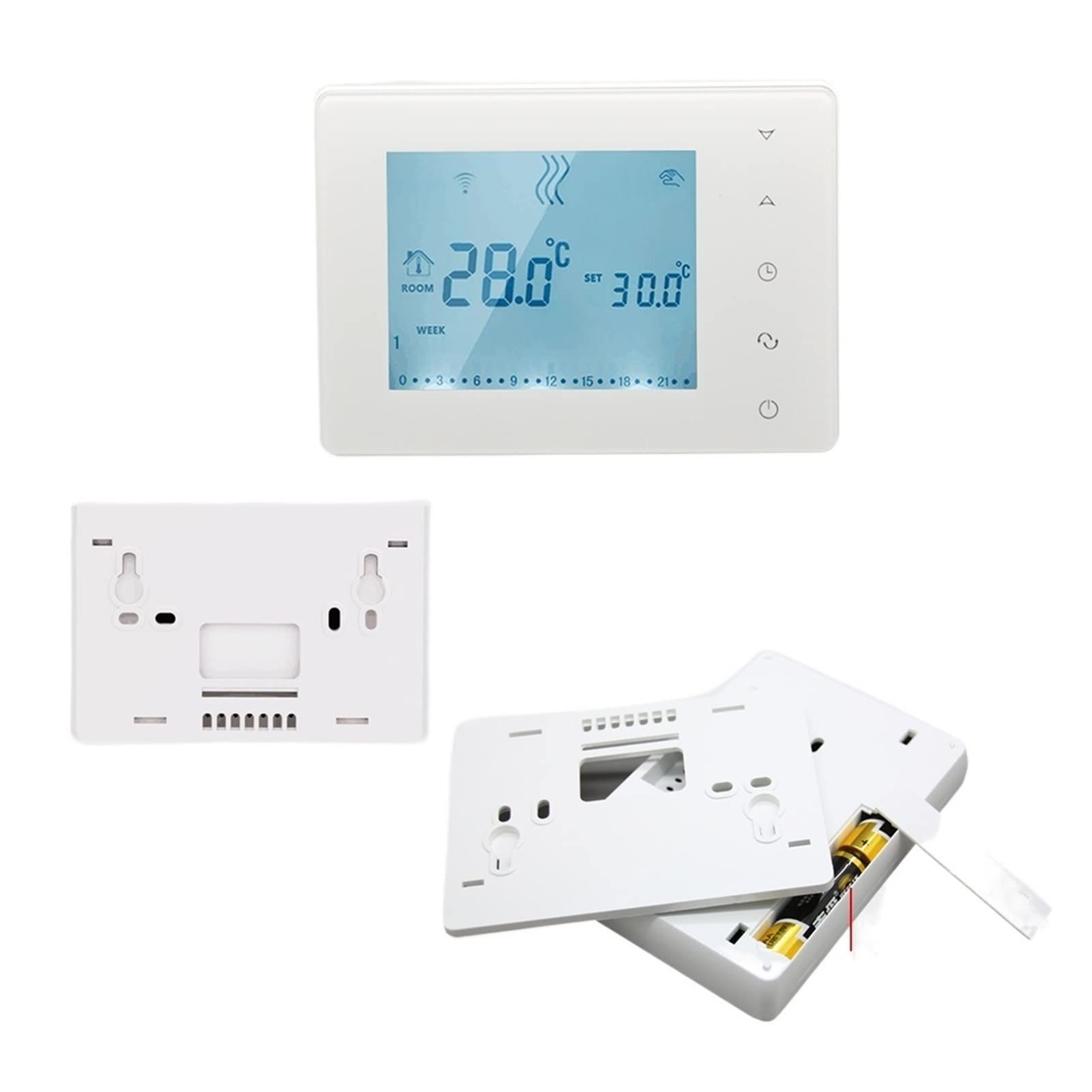 Cyfrowy higrometr termometr wewnętrzny Rf. Bezprzewodowy regulator termostatu ogrzewania kotła do Google Home Alexa Smart Wireless Controller Z wyświetlaczem LCD(BOT-X306)