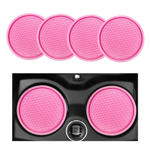 Ohleats Portavasos para Carro 4 PCS Rosa miniatura 1