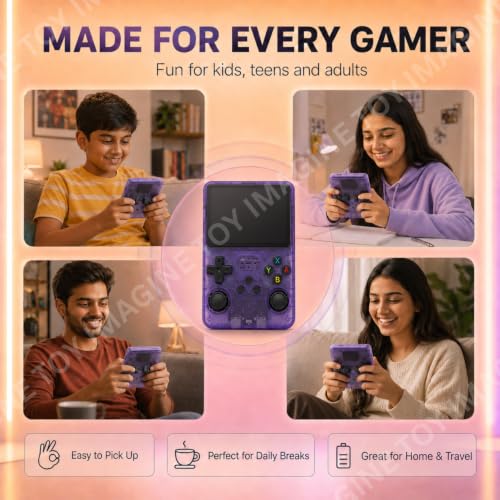 Image of Toy Imagine R36S Retro Emulator Handheld Video Game Console, Built-in 22,000+ Games, 3.5 Inch IPS HD Screen,Up to 6 Hours Play Time,Rechargeable Portable Gaming Device,Gift for Boys & Girls (Assorted)