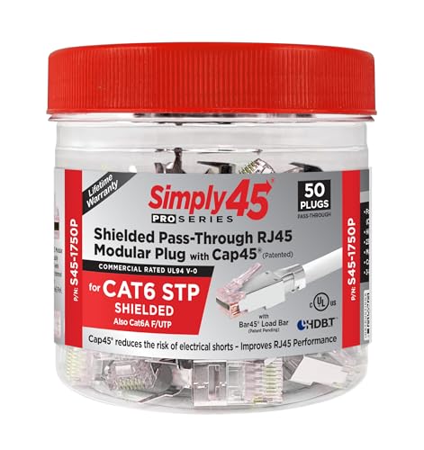 Connecteur RJ45 Cat6a 23 AWG Simply45 blindé pour infrastructure de sol