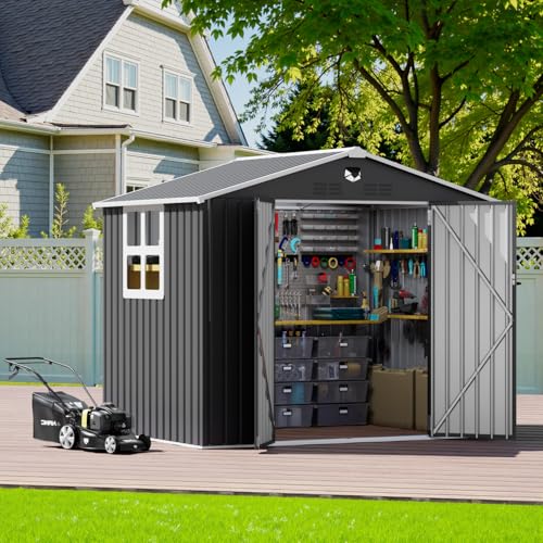 8x6 FT Metal Garden Shed