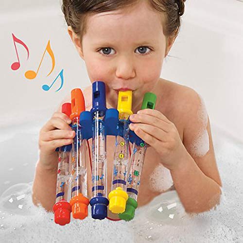 Comtervi Wasserflöte Whistles Musik Spielzeug 5 STÜCKE Wasserflöten Kinder Badespielzeug Tub Tunes Musical Spielzeug Set, Baden Kunststoffwanne Wasser Flöte für Kinder über 3 Y