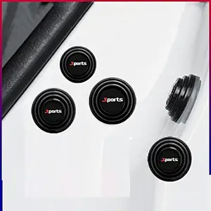 Buylogy (Black Sports) (8 pcs) Universal Car Door Shock Absorber Car Door Protection Sticker,Buffer Bumper Cushion Car Door Shock Absorbing Gaskets