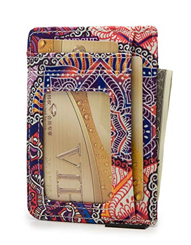 RFID Blocking credit card holder for Women FiveLeafFlower2