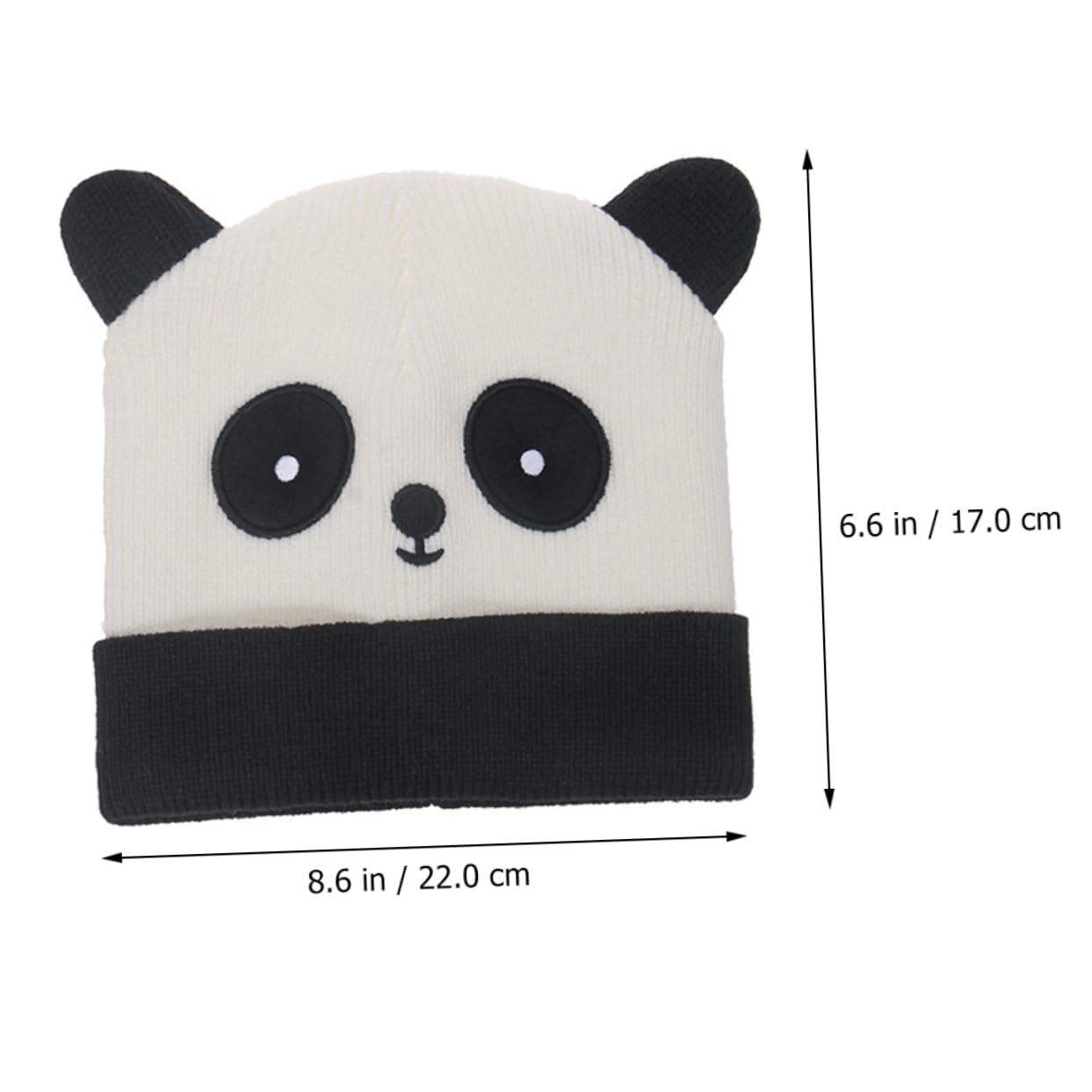 Gorra De Montar A La Moda Con Hilo Acrílico Para Mujer Con Manga De Panda 2 Uds