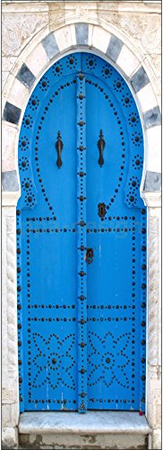 PPA DESIGN Sticker Porte Trompe l'oeil Déco Porte Orientale - SAPP0046 (83x204cm)
