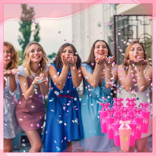 Ovveroche 12 Pcs 24 oz Sleepover Party Plastic Cups with Lids Straws Bows by Ovveroche - Used condition - Image 7