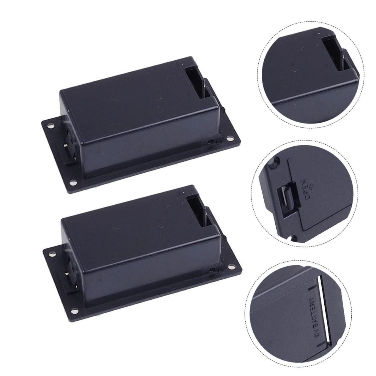 HEMOTON Guitar Bass Pickup Battery Holder 9v Battery Case Replacement Box for Active Pickup