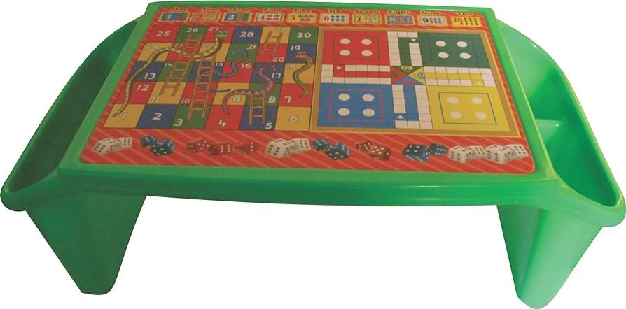 MITU Ludo,Snakes & Ladders Printed Plastic Kids Table with Side Storage for Eating, Study, Art & Craft, Games, Drawing (Pack Off 1 Table)-image-25
