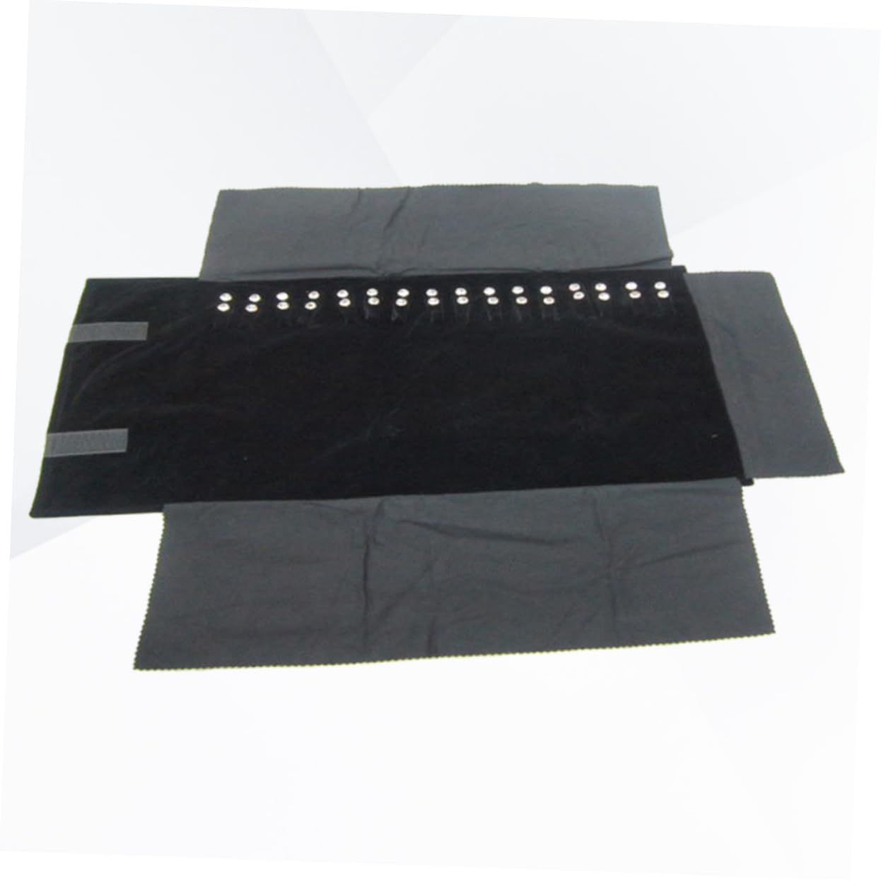 FOMIYES Roll Multifunctional Luxury Jewelry Roll Bag for Earrings Necklaces Rings Secure Storage Organizer for Travel Home Use Elegant Black Design