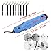 Adiyer Deburring Tool Kit Deburring Cutters Set, Plastic Handle + 11pcs BS1010 Deburring Blades, Burr Remover Hand Tool for Metal, Aluminum, Copper and Plastic