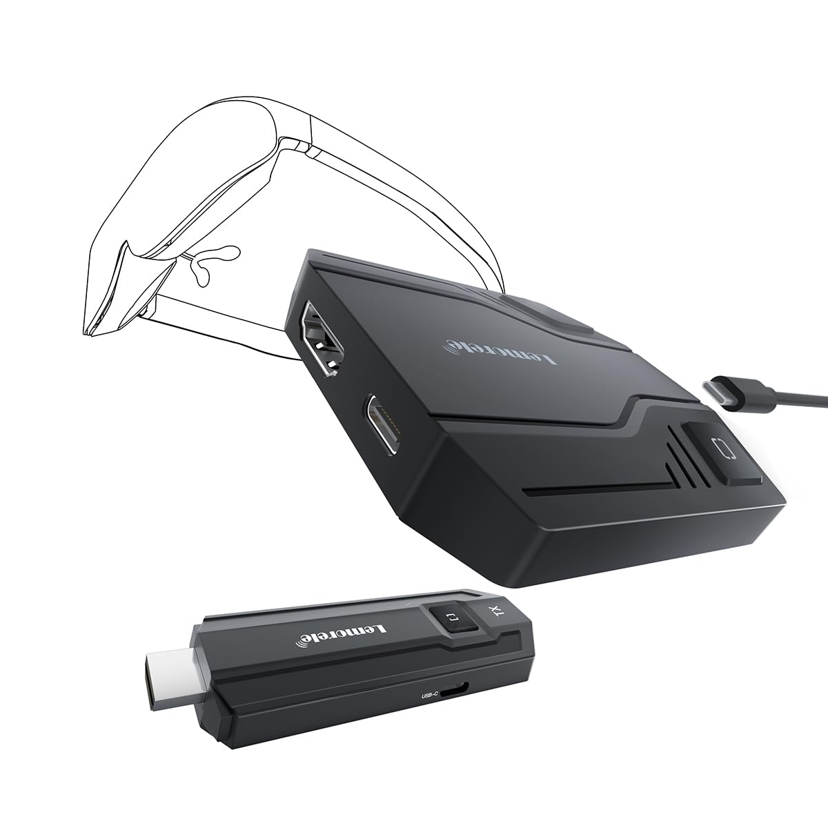 Amazon | ワイヤレス HDMI 送受信機 セット 小型 50M AR グラス 変換