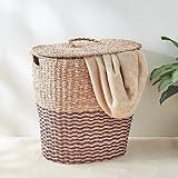 Home Centre Wilton Seagrass Cameron Laundry Basket with Lid - 15L