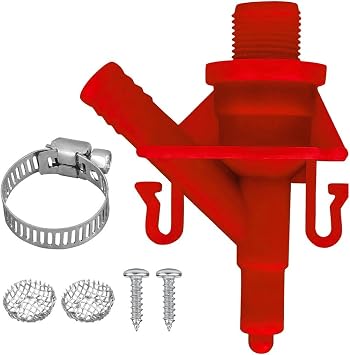 Upgraded 385311641 RV Toilet Valve Kit with Enhanced Sealing, Leak-Proof ABS and Metal Construction for Camper Toilets, Red
