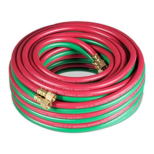 Goplus 50ft Twin Welding Torch Hose Oxy Acetylene Oxygen Cutting 1/4-Inch 300psi