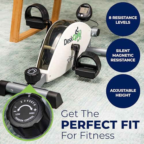 Image of DeskCycle Under Desk Bike Pedal Exerciser - Stationary Bikes for Home & Office - Standard and Adjustable Height Versions
