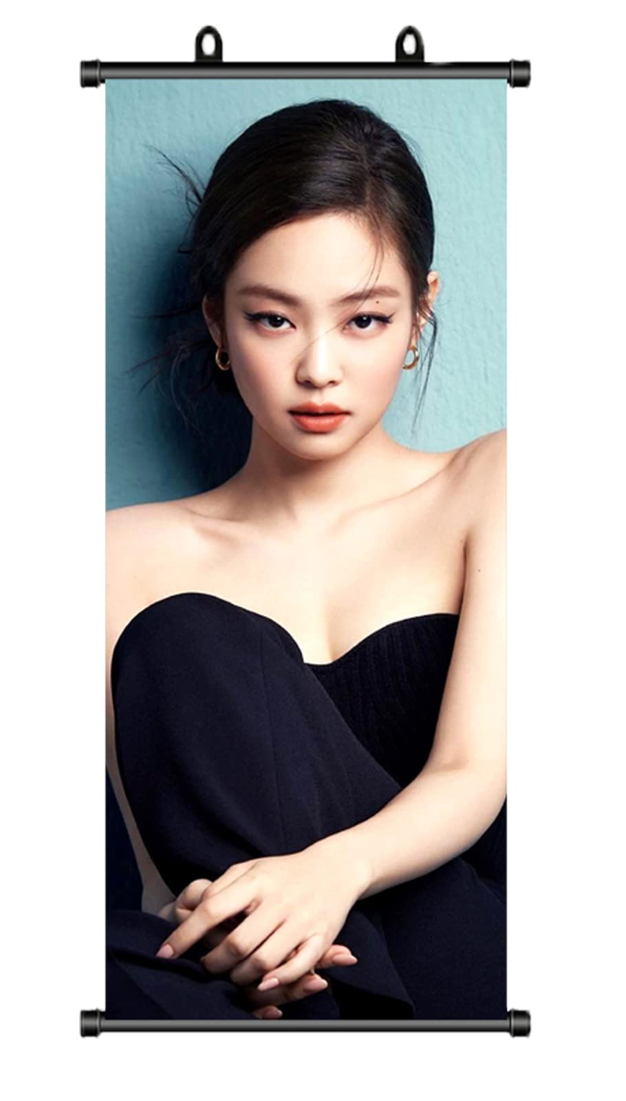 Blackpink TuYines Scroll Picture, Fan Item, Jennie Gift, Birthday Decoration, Fabric Poster 70 x 30 cm