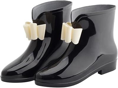 Short rain boots with bows Clearance