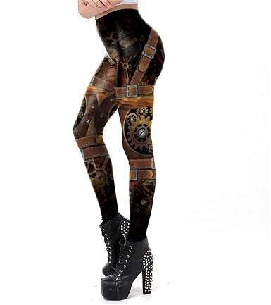 YJQWDDD Retro Color Leggings Sexy 