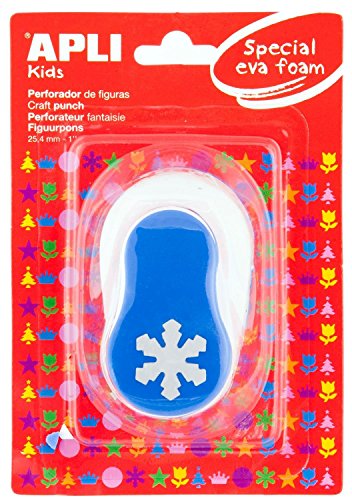 APLI Kids 13302 - Perforadora especial goma EVA copo nieve, 25.4 mm